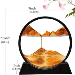 3 D YELLOW DESERT ROUND SHAPE RELAXING SHOWPIECE