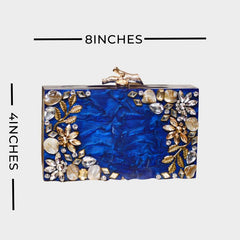 BLUE ACRYLIC CLUTCH-0096