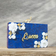 BLUE QUEEN ACRYLIC CLUTCH-0058