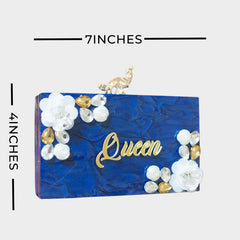 BLUE QUEEN ACRYLIC CLUTCH-0058
