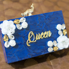 BLUE QUEEN ACRYLIC CLUTCH-0058