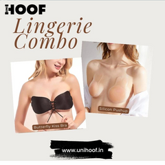 COMBO BUTTERFLY KISS BRA, SILICONE PUSHUP