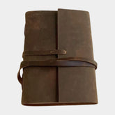 uniHOOF Leather Bound Journal | Real Leather Embossed Brown | Perfect Leather Journal Diary | uniHOOF Handmade Leather Journal Diary