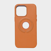 LEATHER MAGSAFE CASE (LIGHT BROWN) 14 PRO MAX