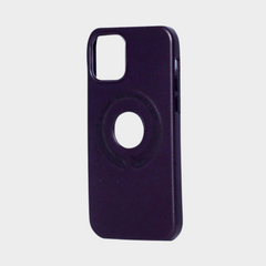 LEATHER MAGSAFE CASE (PURPLE) 14 PRO MAX