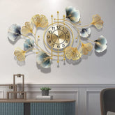 METAL IRON CLOCK WILLOW HORIZONTAL TIME DECORATIVE WALL ART 22X20X36 INCHES