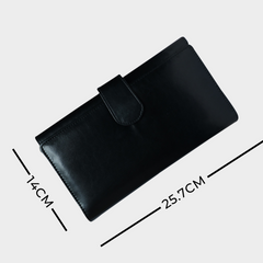 uniHOOF Black Document Holder Folder | Cheque Book Cover | File Organizer | Office Stationery | Professional Chequebook Cover (Black)