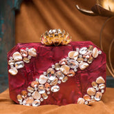 RED ACRYLIC CLUTCH-0100