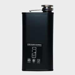 Black Tall Stainless Steel Hip Flask, Alcohol Drinks Wine Whiskey Holder Bottle Or Liquor Flasks for Men - Black