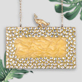YELLOW ACRYLIC CLUTCH-0068