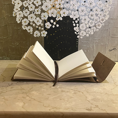 uniHOOF Leather Bound Journal | Real Leather Embossed Brown | Perfect Leather Journal Diary | uniHOOF Handmade Leather Journal Diary