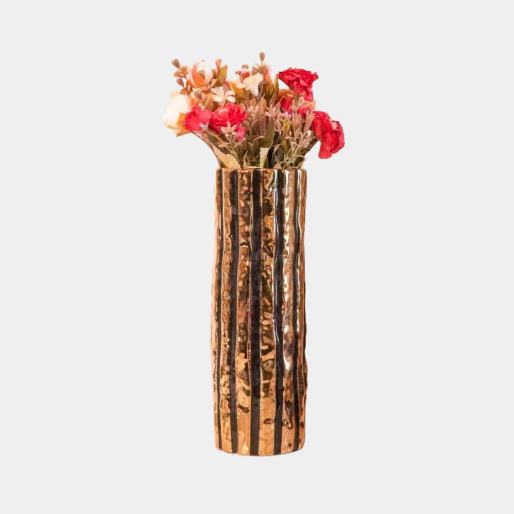 VINTAGE GOLD STRIPES VASE (LARGE)