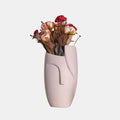 uniHOOF Face iconic Pot | Face Shaped Ceramic Vase - White Color Home Decor Centre piece, Flower Vase Showpiece for Office Desk Tabletop -Pack of 1