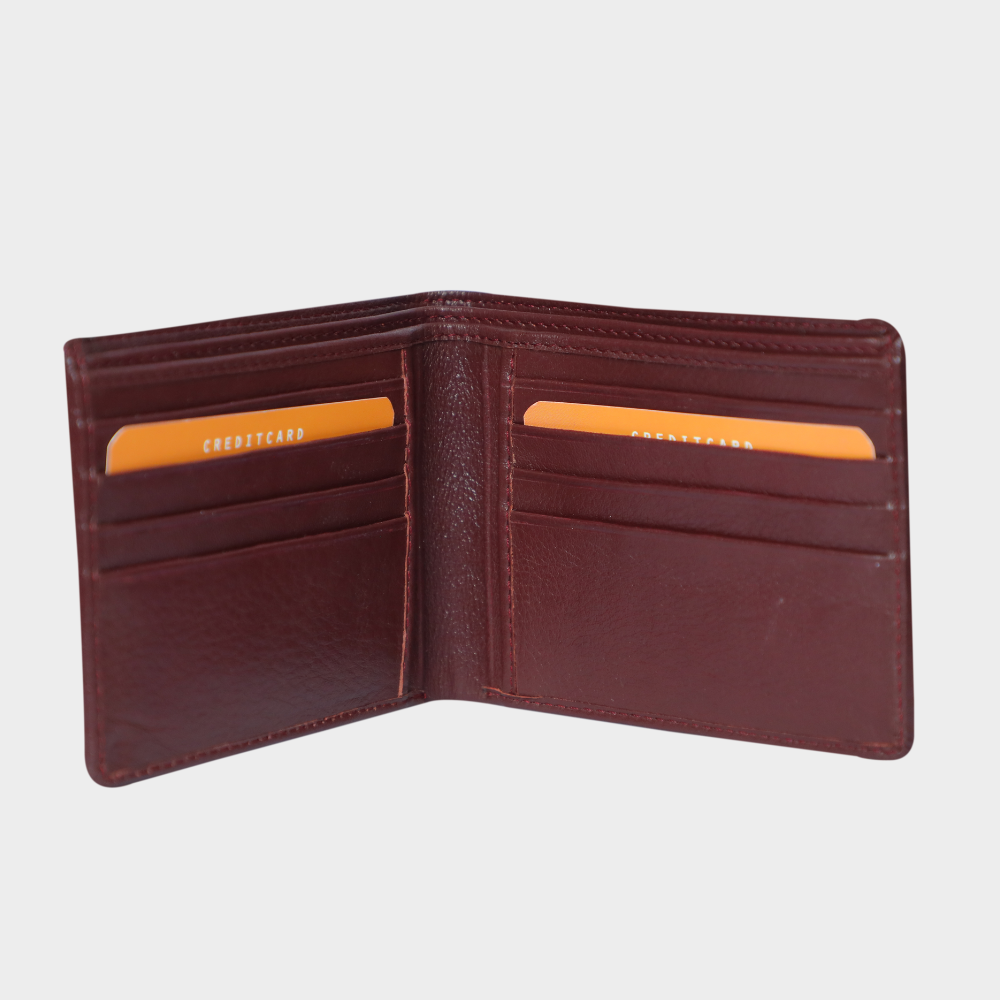 uniHOOF Bifold Minimalist Wallet | Small Leather Wallet for Men | Minimalist Wallet & Thin Wallet | Leather Wallet For Men | Slim Wallet For Men | Wallet For Office (brown)