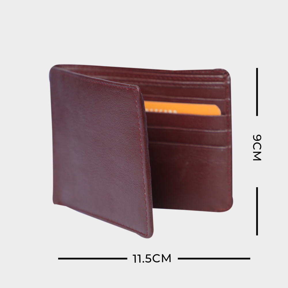 uniHOOF Bifold Minimalist Wallet | Small Leather Wallet for Men | Minimalist Wallet & Thin Wallet | Leather Wallet For Men | Slim Wallet For Men | Wallet For Office (brown)