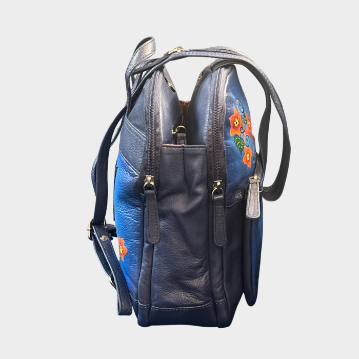 uniHOOF Premium 100% Leather Multicolor Owl Bagpack For Office | Bagpack For Travel | Bagpack For School | Office Bags