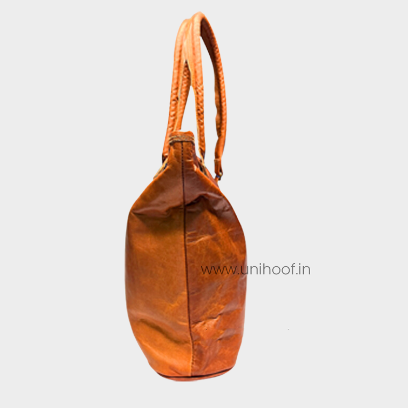 iHandikart Buffalo Leather Duffel Bag 16 inch Duffel Without Wheels Brown -  Price in India | Flipkart.com