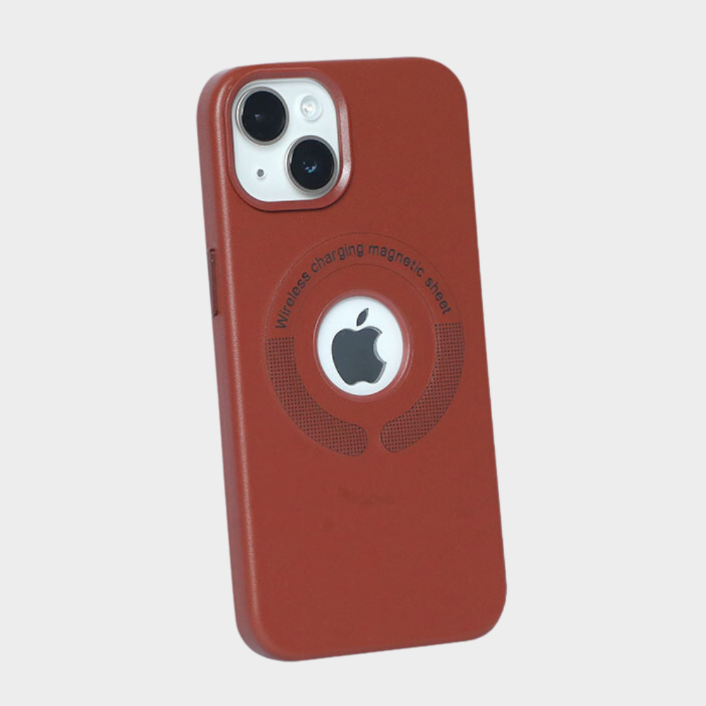 LEATHER MAGSAFE CASE FOR iPHONE (DARK BROWN)