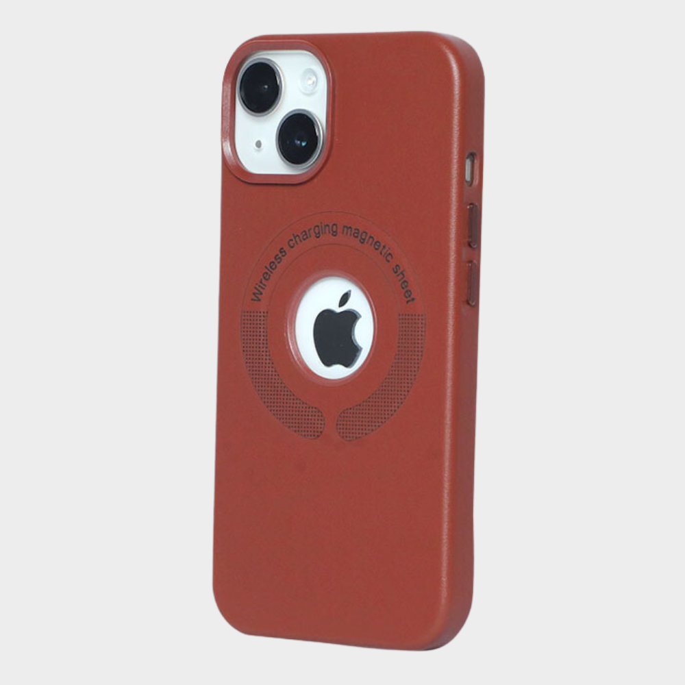LEATHER MAGSAFE CASE FOR iPHONE (DARK BROWN)