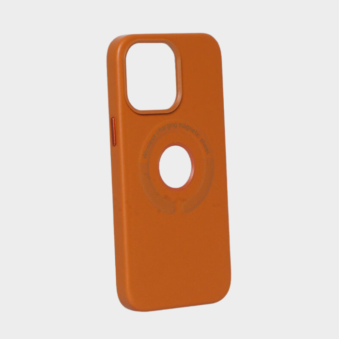 LEATHER MAGSAFE CASE (LIGHT BROWN) 14 PRO MAX