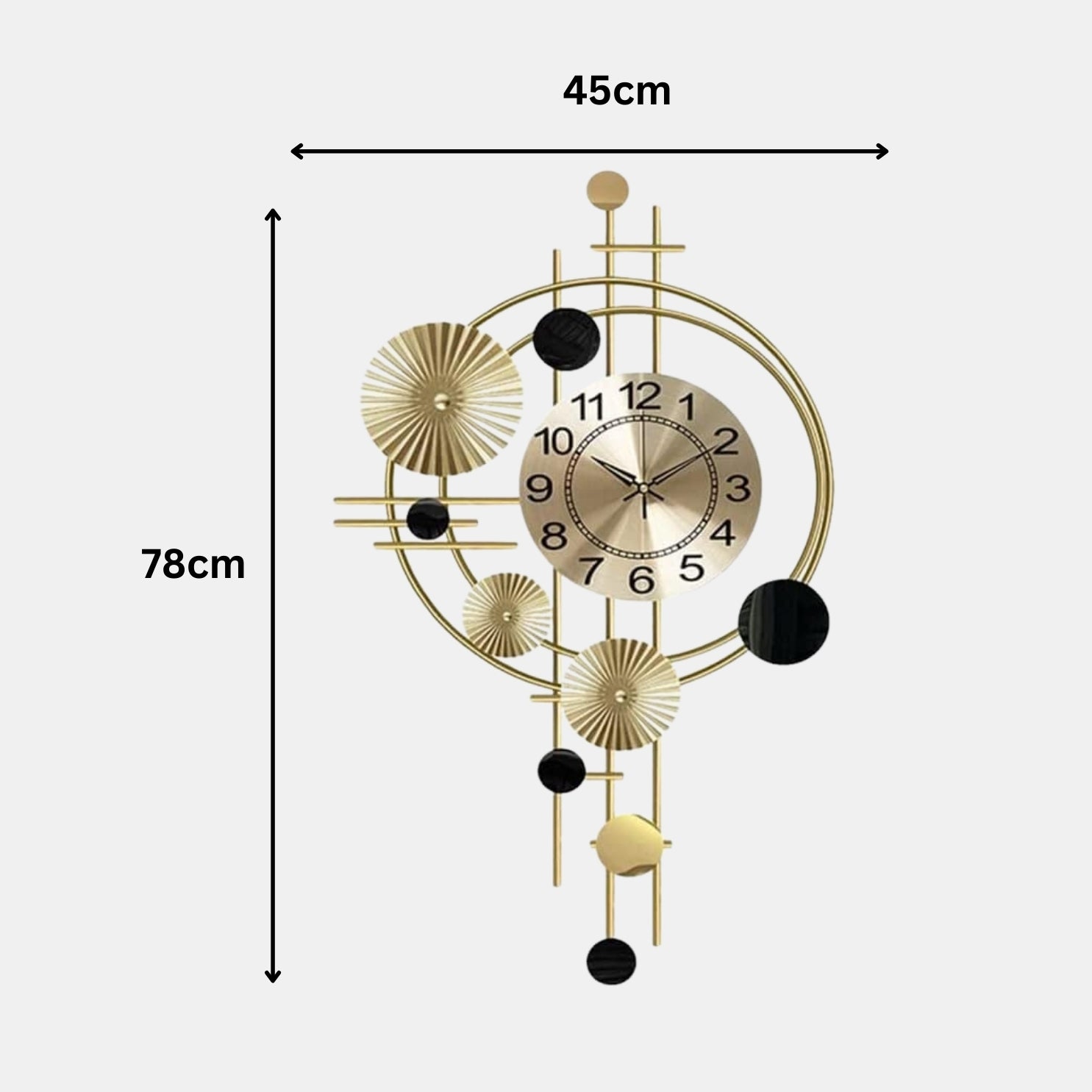 METAL VERTICAL WALL CLOCK