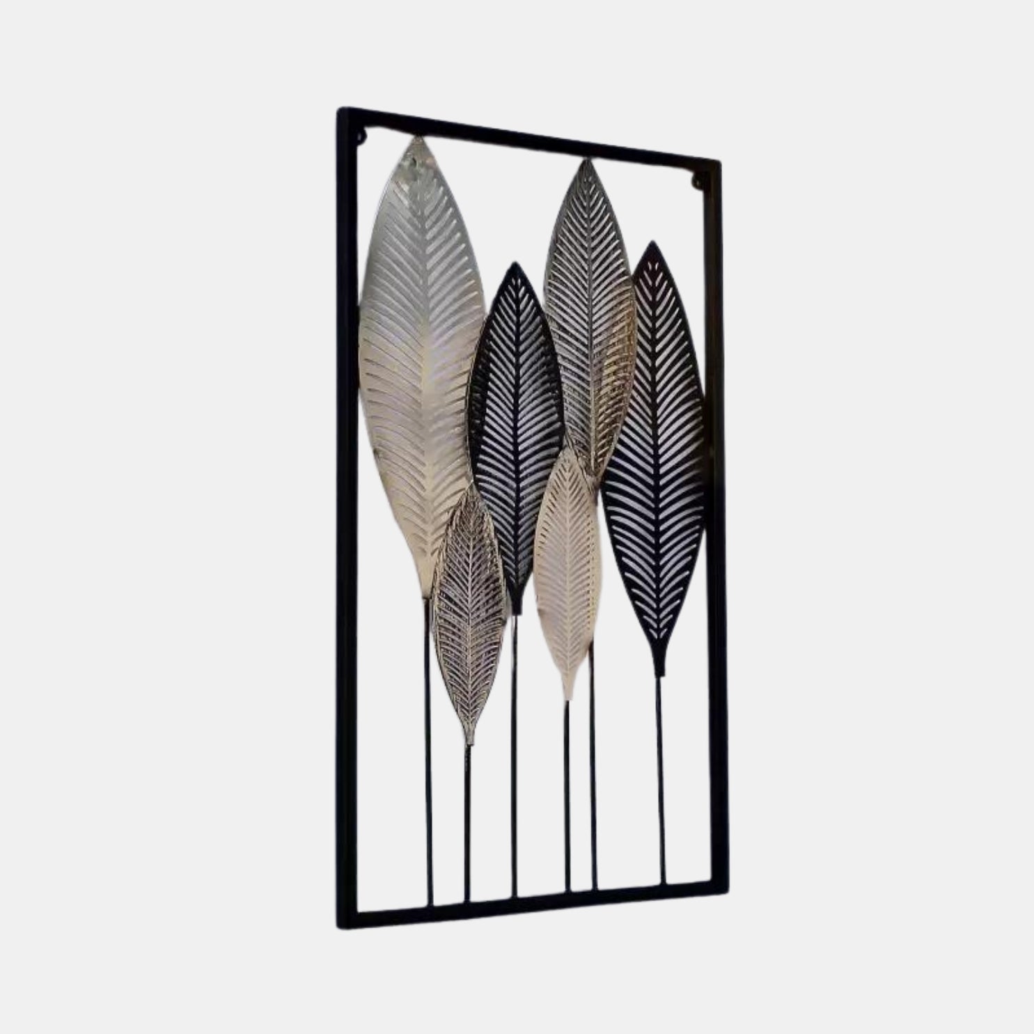 METAL WALL LEAF SCULPTURE WALL HANGING