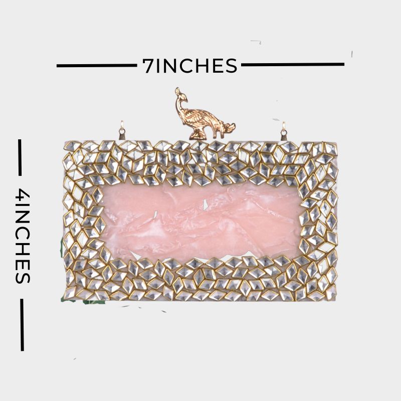 PINK ACRYLIC CLUTCH-0067