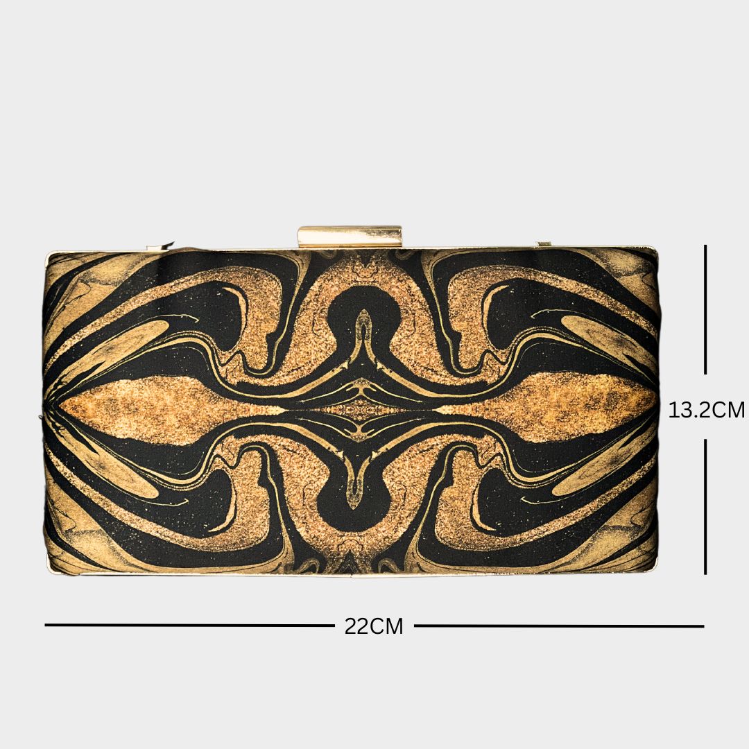 PRINTED GOLDEN CLUTCH