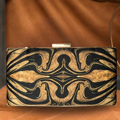 PRINTED GOLDEN CLUTCH