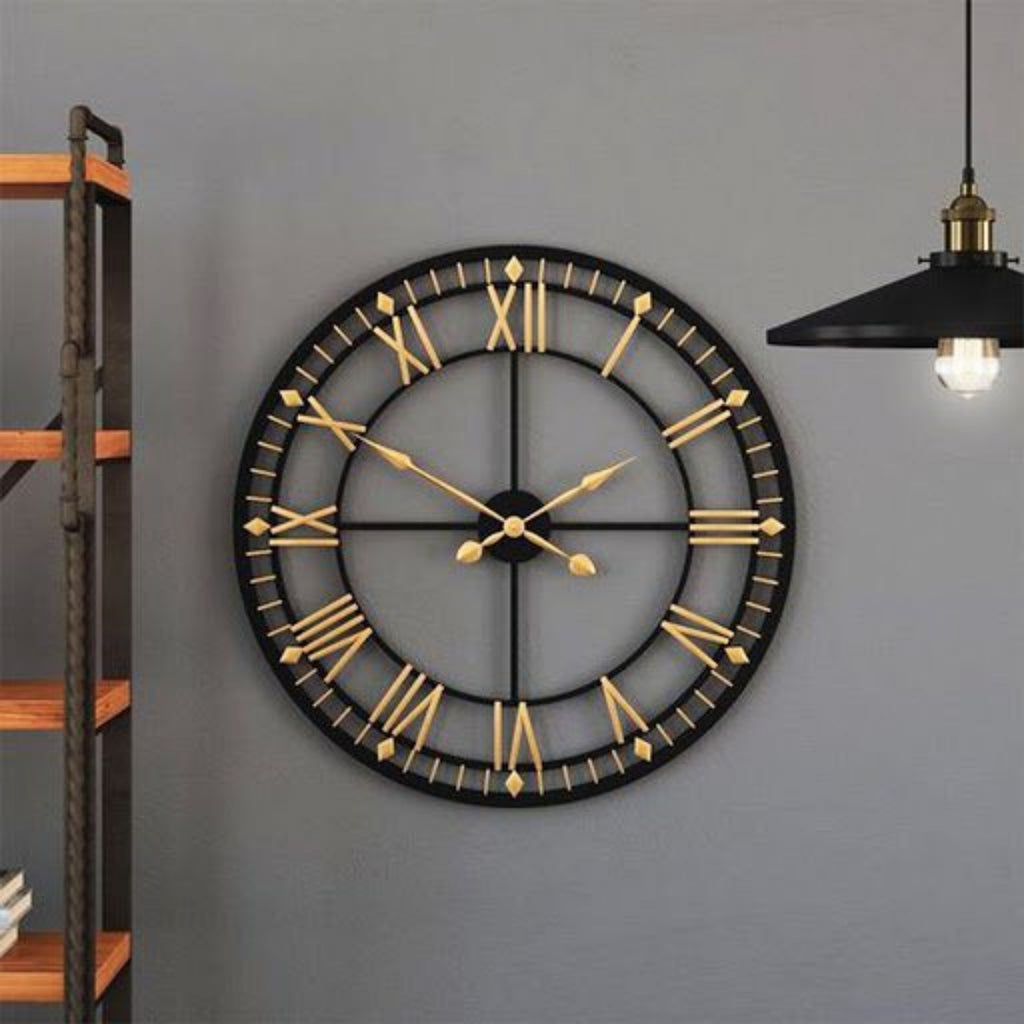 ROMAN DESIGN METAL WALL CLOCK FOR HOME
