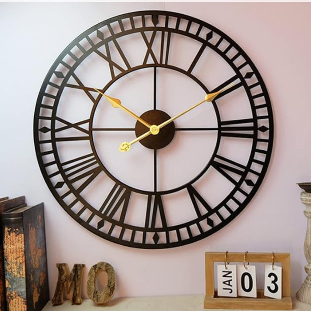 ROMAN DESIGN METAL WALL CLOCK FOR HOME