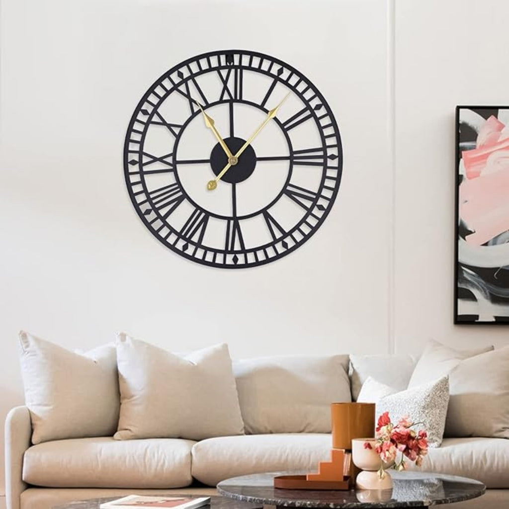ROMAN DESIGN METAL WALL CLOCK FOR HOME