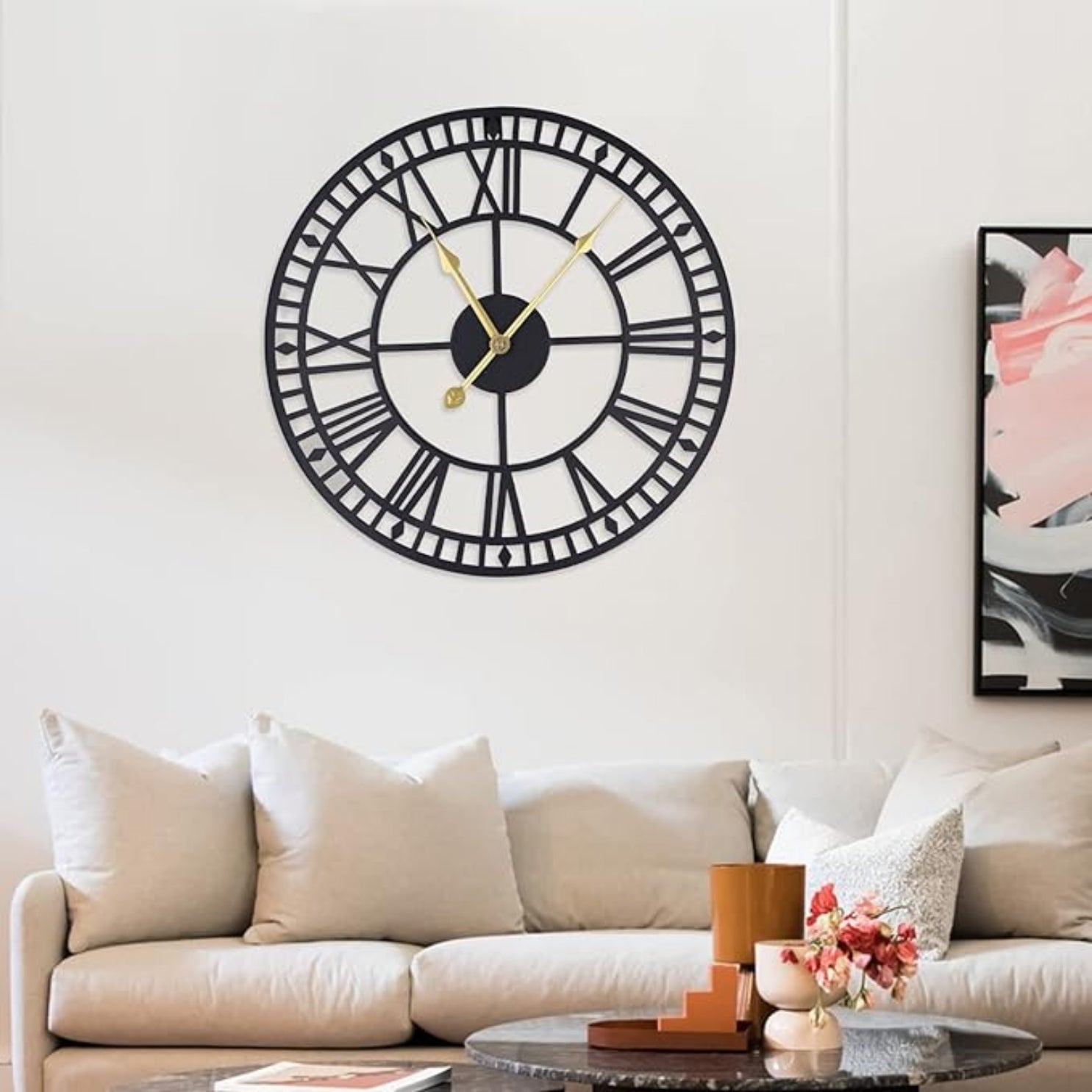 ROMAN DESIGN METAL WALL CLOCK FOR HOME