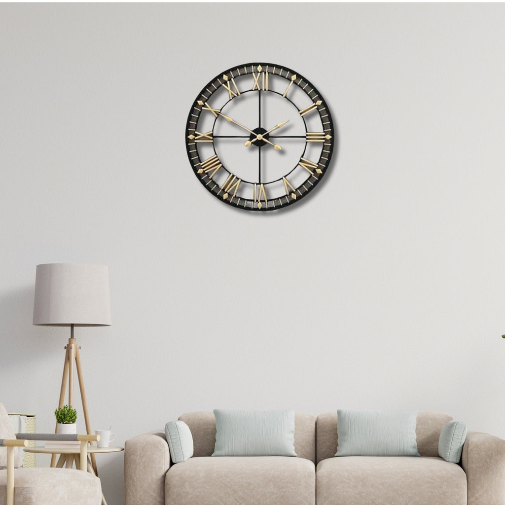 ROMAN DESIGN METAL WALL CLOCK FOR HOME