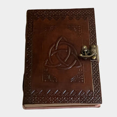 uniHOOF Third Eye Leather Journal | Craft Hand Made Leather Diary for Man and Woman Color Brown Leather Diary with Stone and Metal Lock for Gift