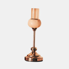 ICONIC GOLD TONED CANDLEHOLDER (WHITE)