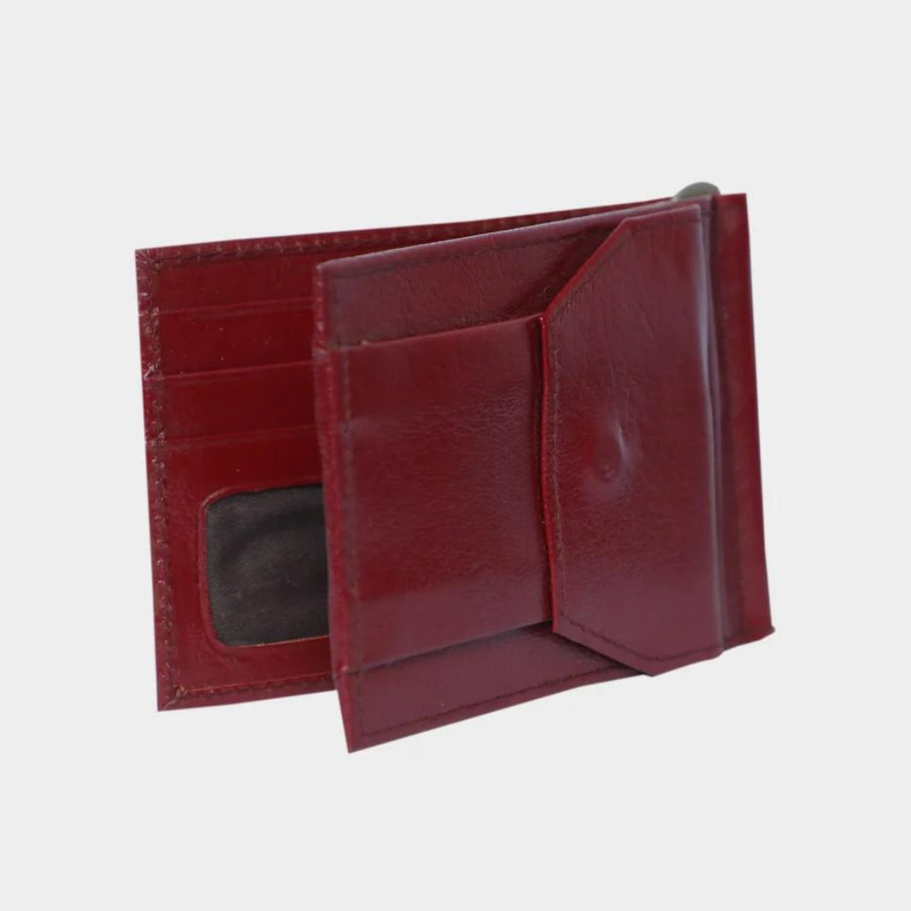 uniHOOF Slim Wallet | Genuine Leather Slim Wallet | Thin Front Pocket Wallet Sleeve Card Holder for Men | Slim Brown Wallet (Brown)