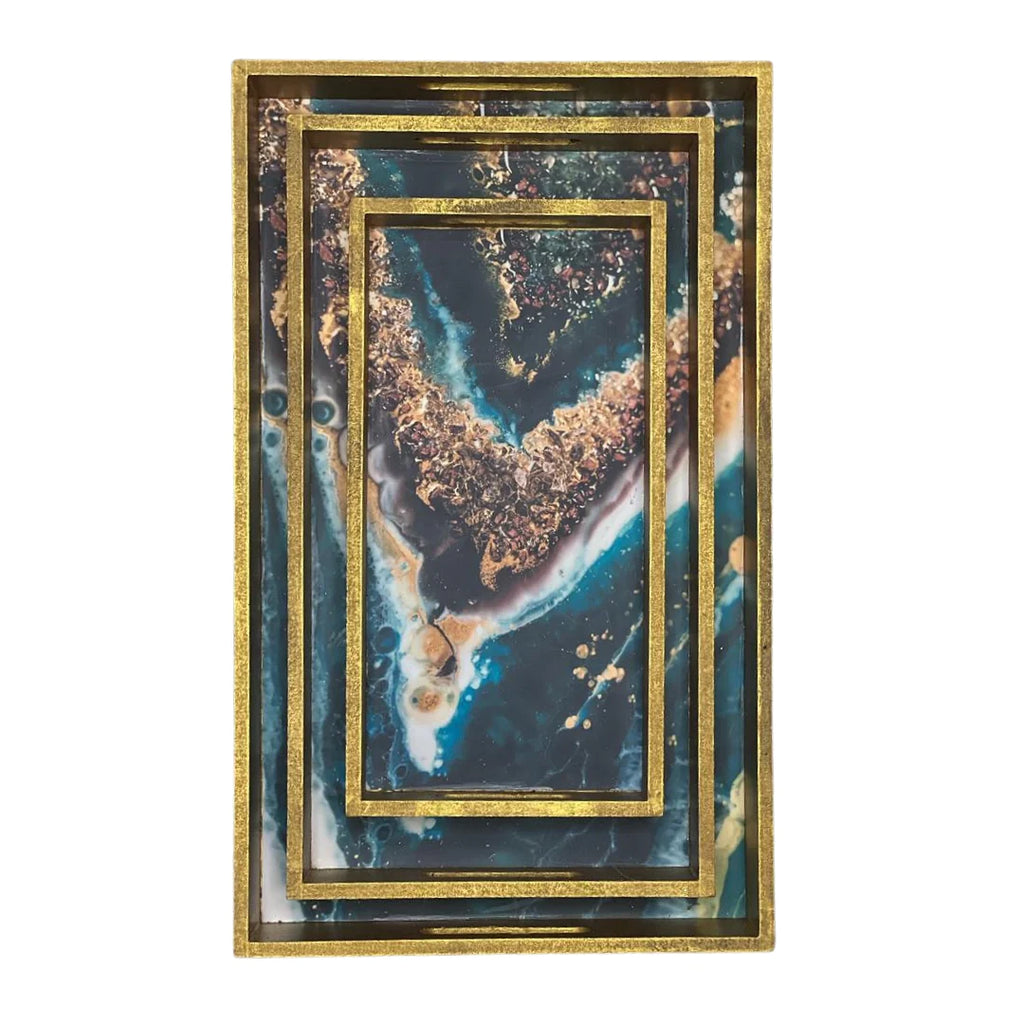 PREMIUM WOODEN TRAY LARGE SET OF 3