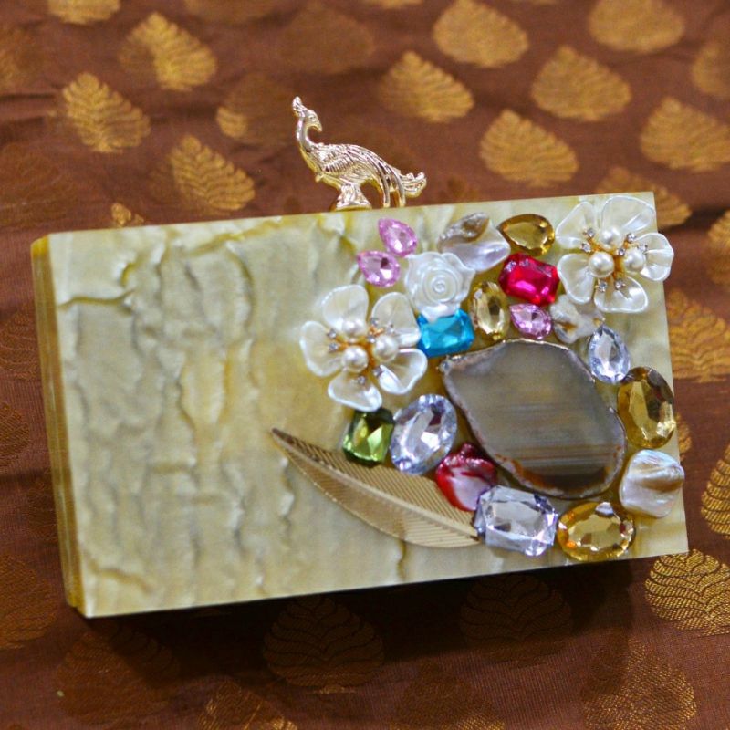 YELLOW ACRYLIC CLUTCH-0054