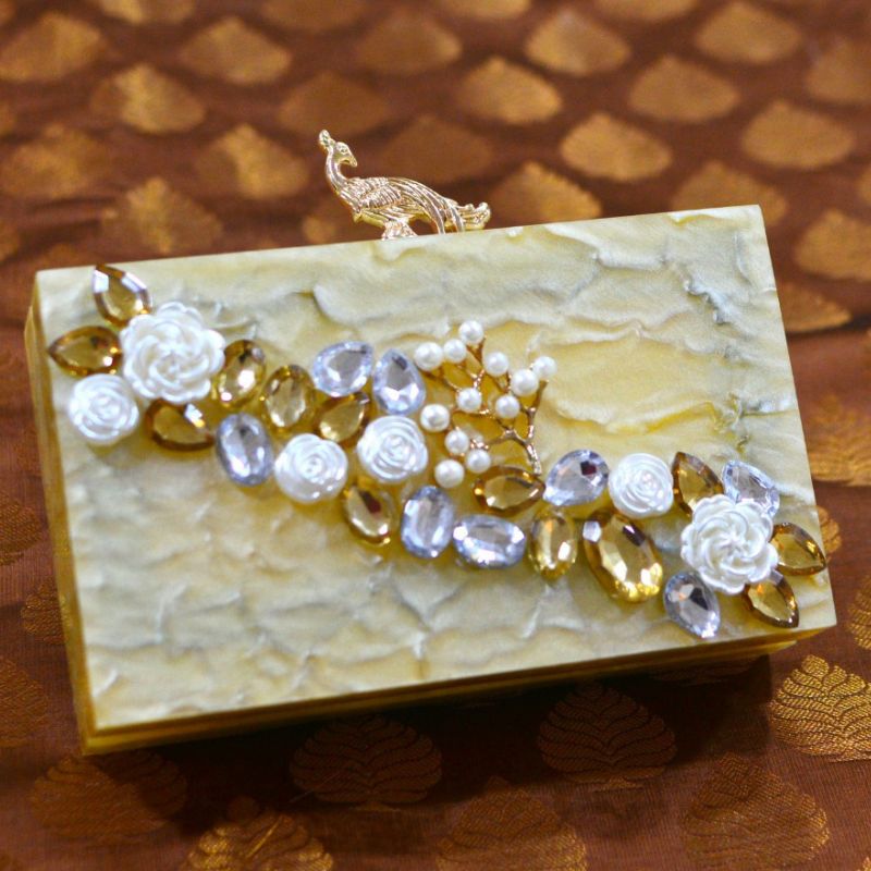 YELLOW ACRYLIC CLUTCH-0055