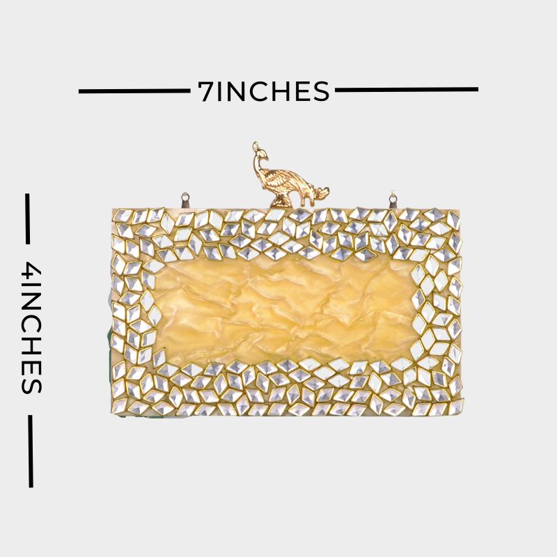 YELLOW ACRYLIC CLUTCH-0068