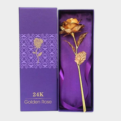 uniHOOF GOLD ROSE | Valentine Day Special Artificial Gold Rose for Couples | Gift for Couple | (Gold Rose)