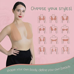 uniHOOF BOOBY TAPE BRA & NIPPLE COVERS | BODY TAPE FOR LIFT & PUSH UP IN ALL CLOTHING FABRIC DRESS TYPES | WATERPROOF SWEAT-PROOF INVISIBLE UNDER CLOTHING