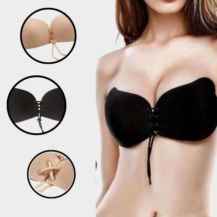 COMBO BUTTERFLY KISS BRA, SILICONE PUSHUP