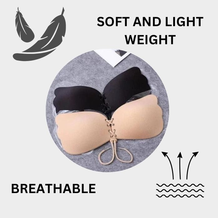 COMBO BUTTERFLY KISS BRA, SILICONE PUSHUP
