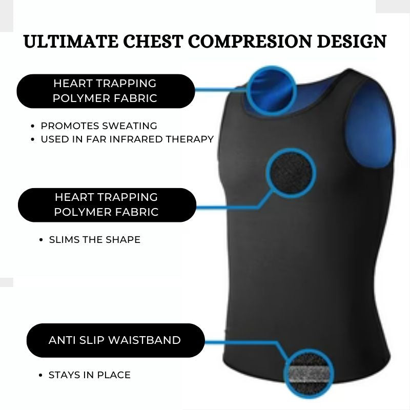 SWEAT SHAPEWEAR VEST BELT FOR MEN, POLYMER SHAPEWEAR, WORKOUT FOR WEIGHT LOSS WAIST BODY SLIMMING, TRAINER VEST