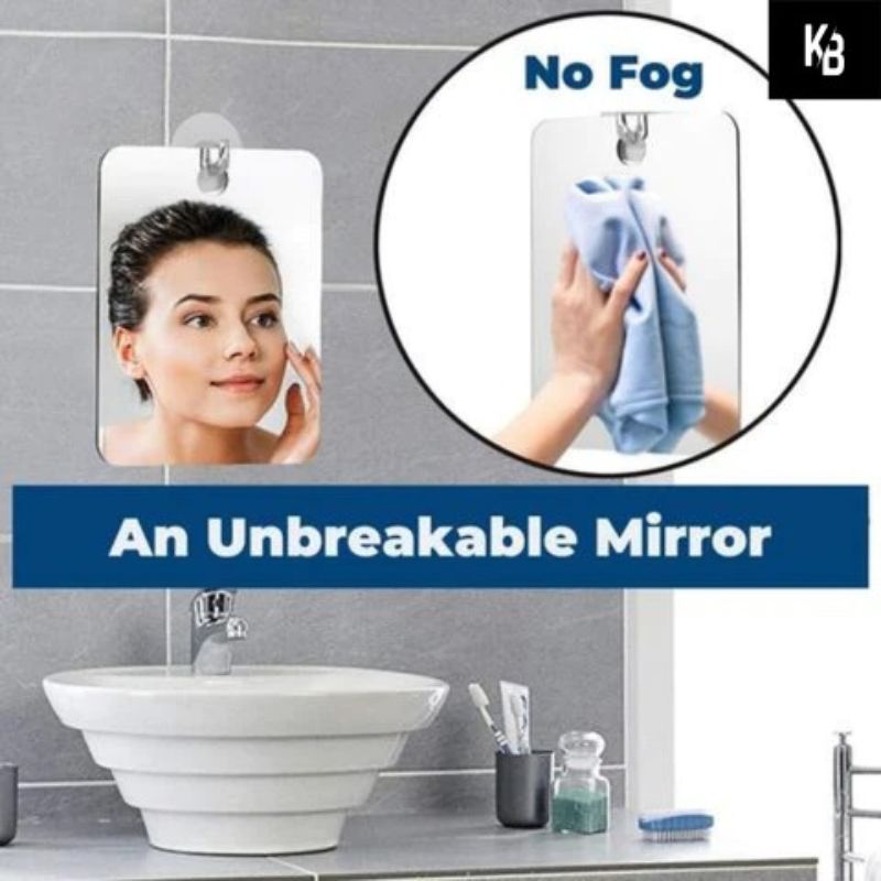 UNFRAGILE STICKY LOOKING PLASTIC STICKER MIRROR/ शीशा (BUY 1 GET 2 FREE) (SET OF 3).