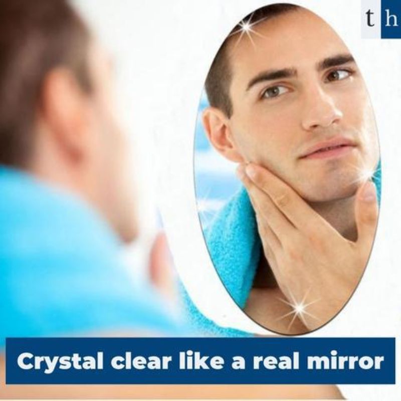 UNFRAGILE STICKY LOOKING PLASTIC STICKER MIRROR/ शीशा (BUY 1 GET 2 FREE) (SET OF 3).