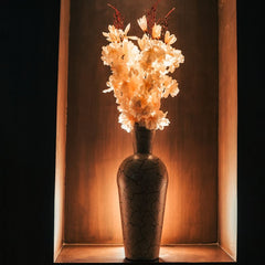 uniHOOF Crack Beige Vase | Vase | Classy Vase | Vase For Room Decor | Vase For Living Room | Unbreakable Vase