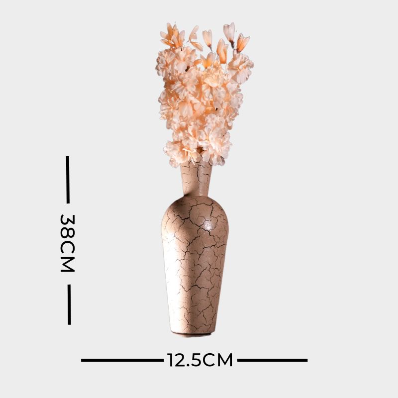 uniHOOF Crack Beige Vase | Vase | Classy Vase | Vase For Room Decor | Vase For Living Room | Unbreakable Vase